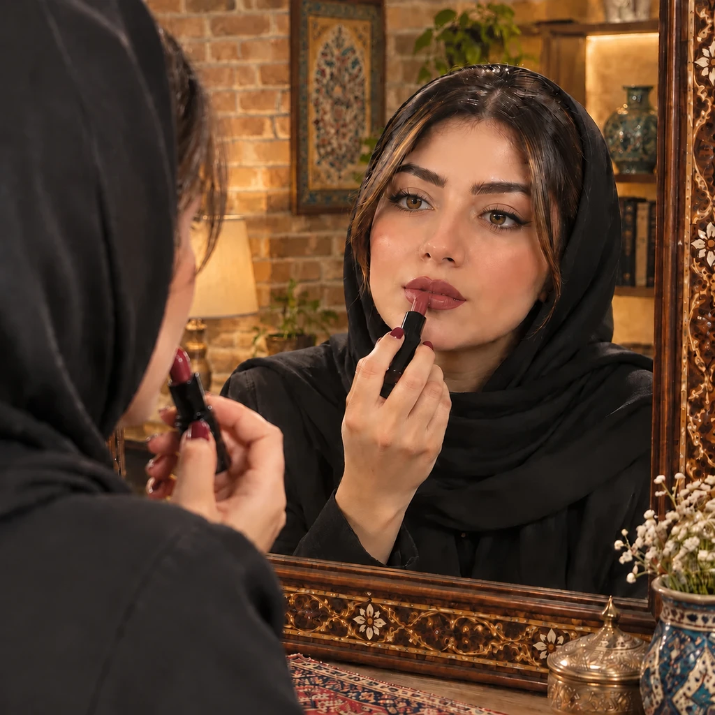 رژ لب گیاهی عنابی تیره